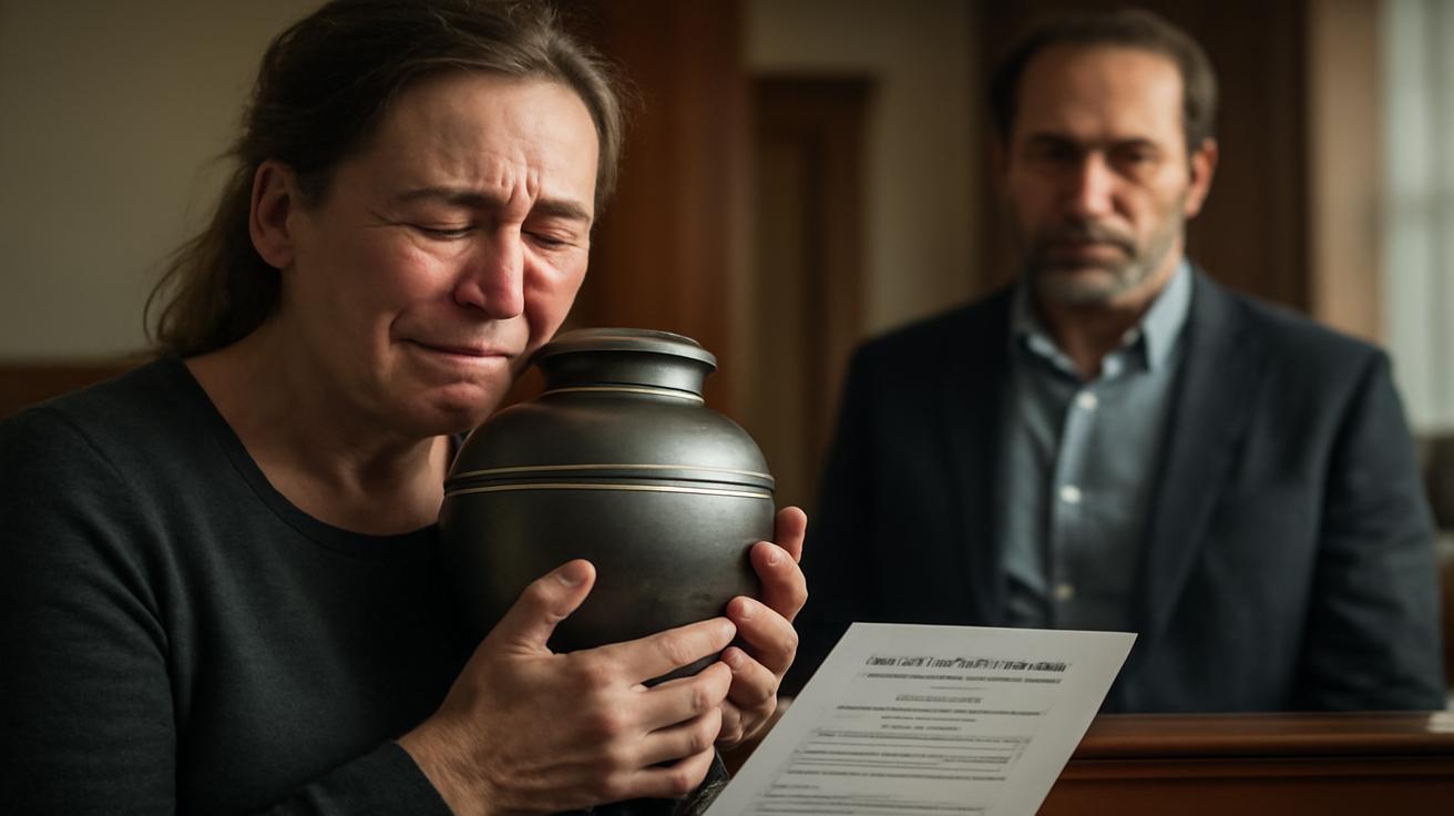 A grieving mother is ordered to share her child’s ashes with the estranged father she blames for the death, and the court’s ruling leaves parents everywhere arguing over who truly owns the remains of a lost child
