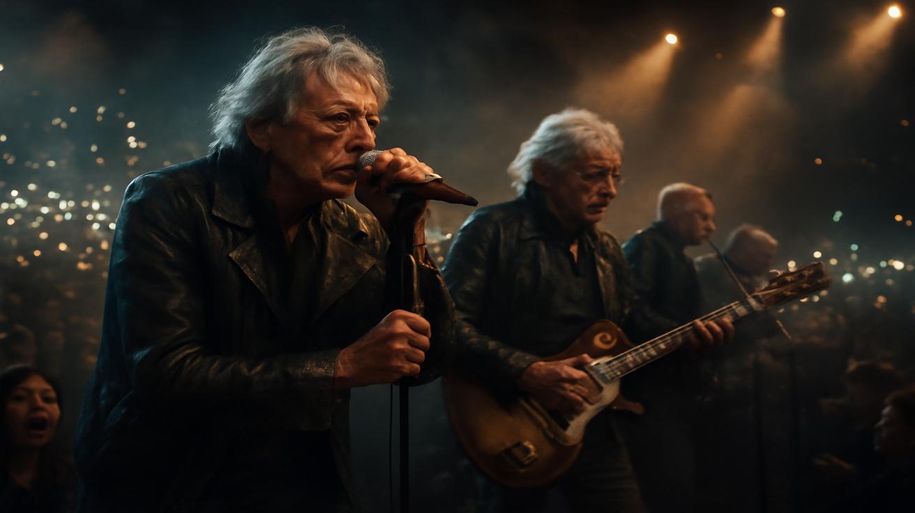 A legendary rock band shocks fans with sudden retirement after 50 years leaving behind a single overrated hit that defined a generation