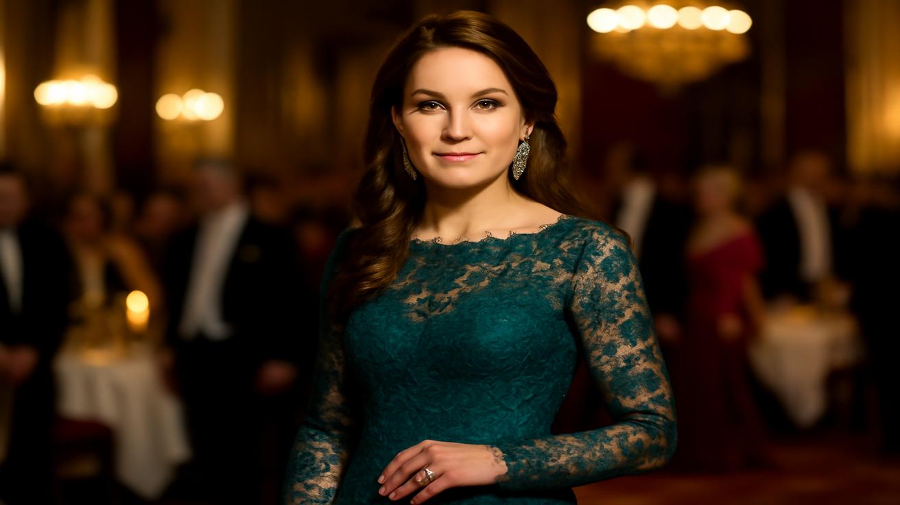 At a state banquet attended by world leaders, Kate Middleton’s lace-embroidered gown and signature accessory dominate international headlines