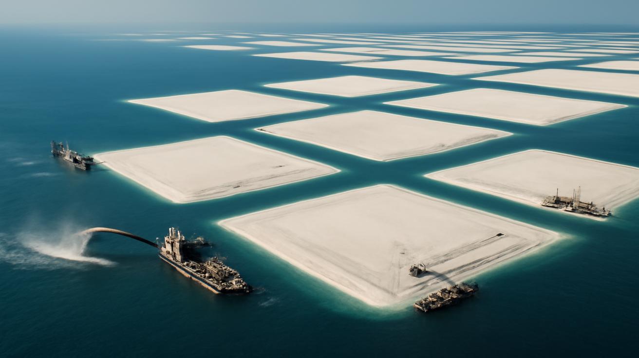 By dumping tonnes of sand into the ocean for 12 years, China has managed to create brand new islands from scratch