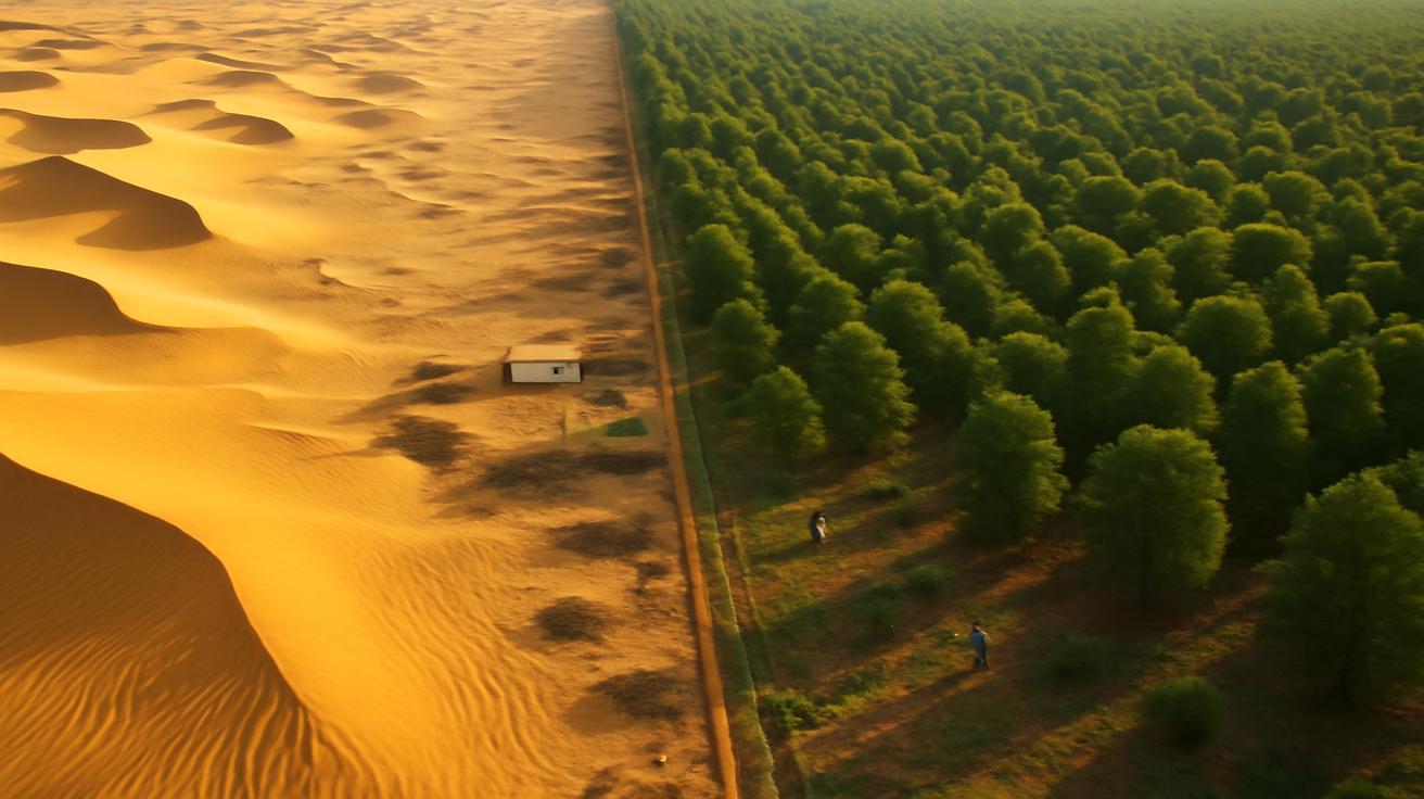 By planting over 1 billion trees since the 1990s, China has slowed desert expansion and restored degraded land