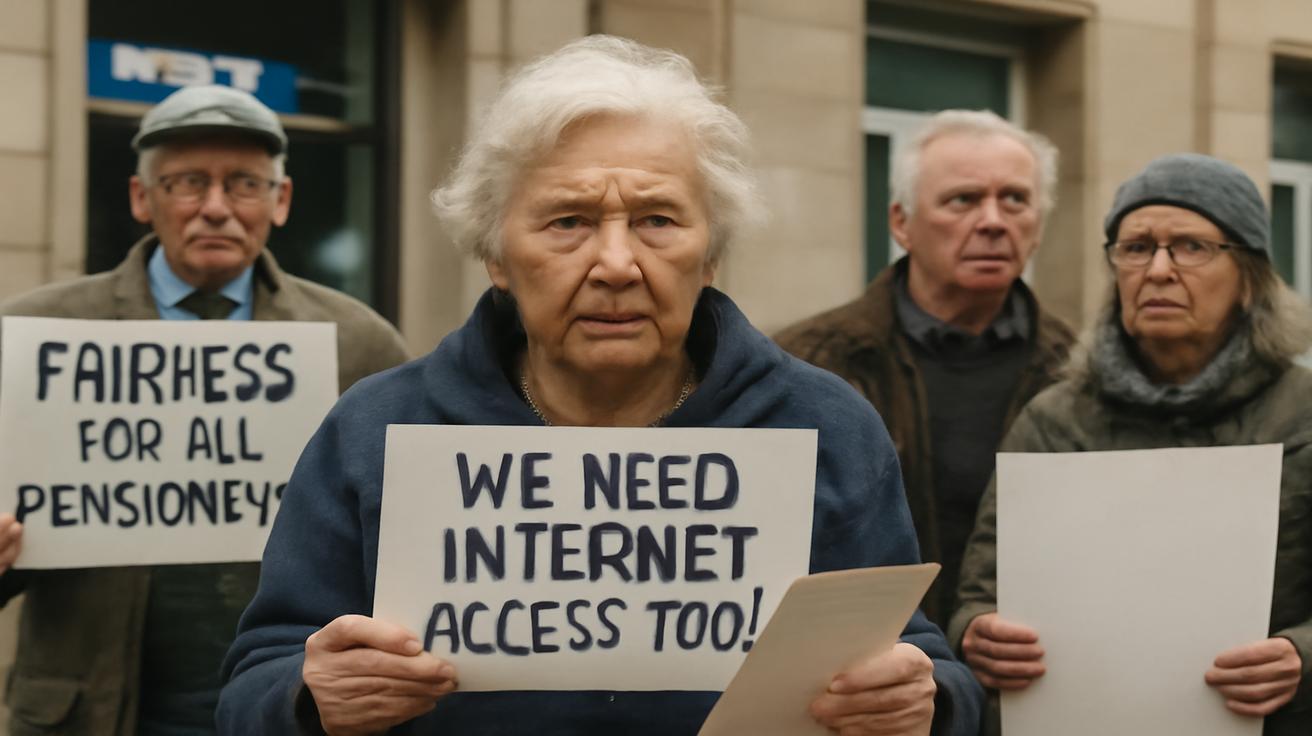 From March 8, pensions will rise only for retirees who submit a missing certificate, triggering anger among those without internet access