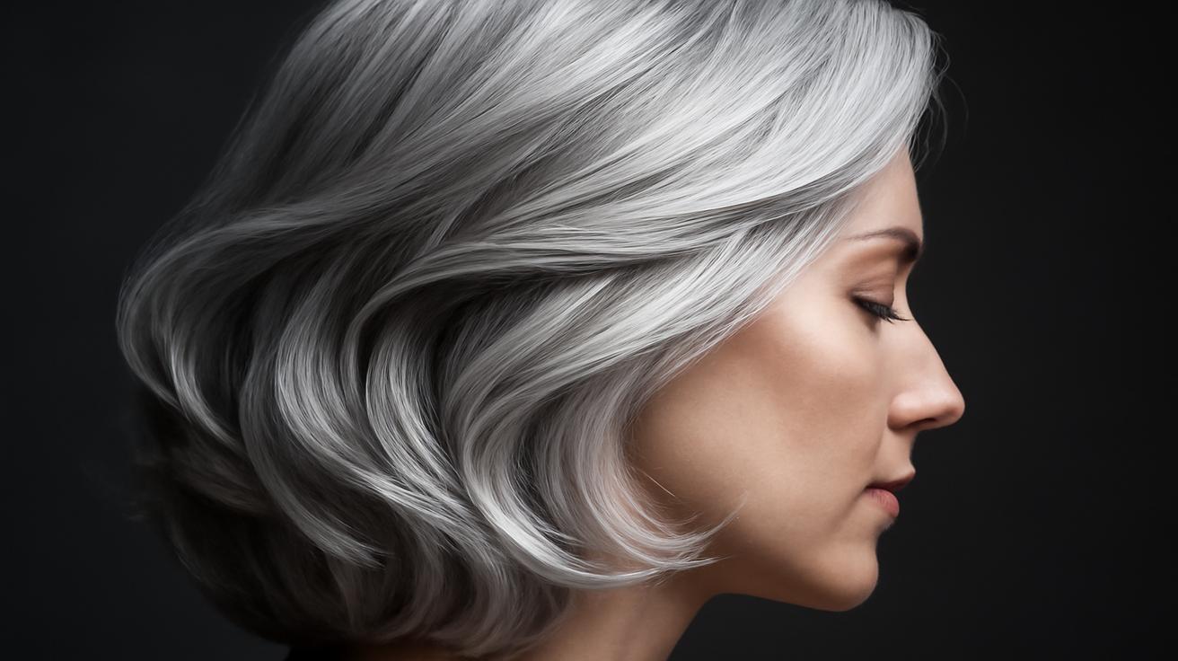 Gray hair after 50: “silver gloss” is the ideal color to enhance it.