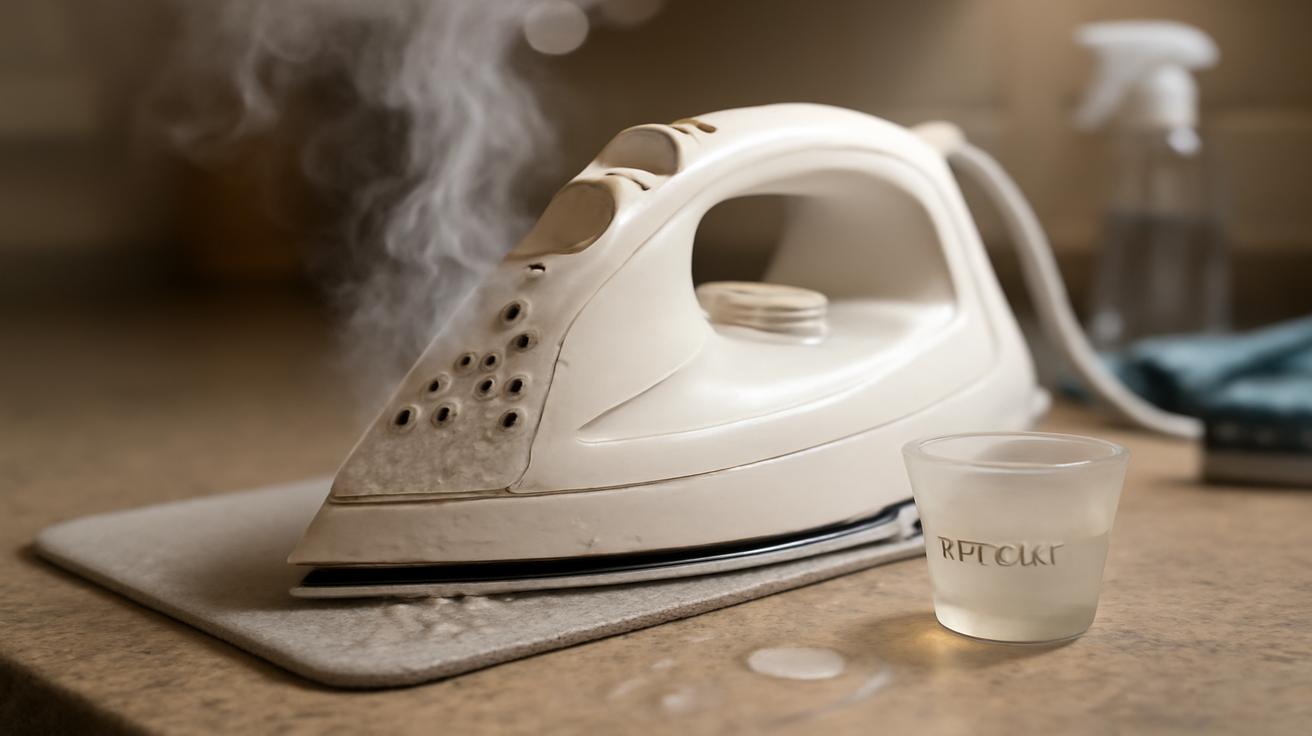 I used vinegar to clean my iron: it hissed, smoked, and then worked perfectly again