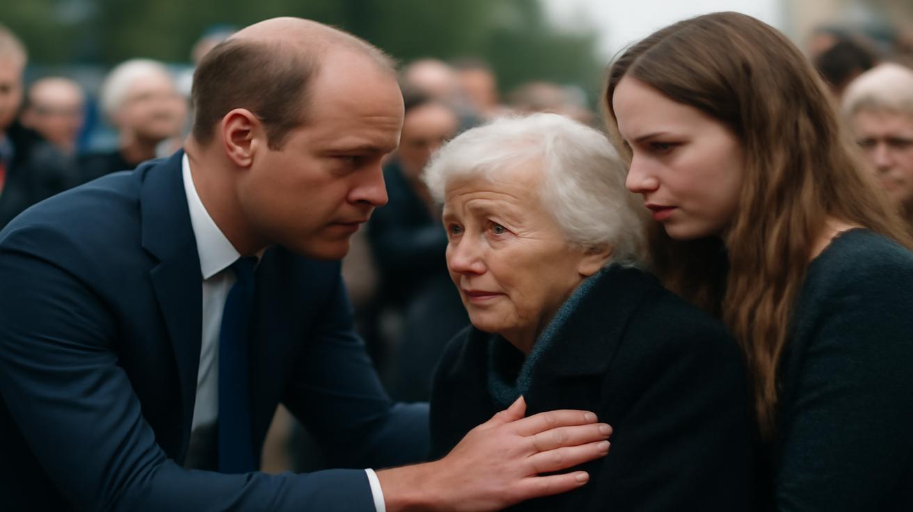Prince William breaks royal protocol to comfort a grieving family during a public engagement, a gesture that deeply moves onlookers