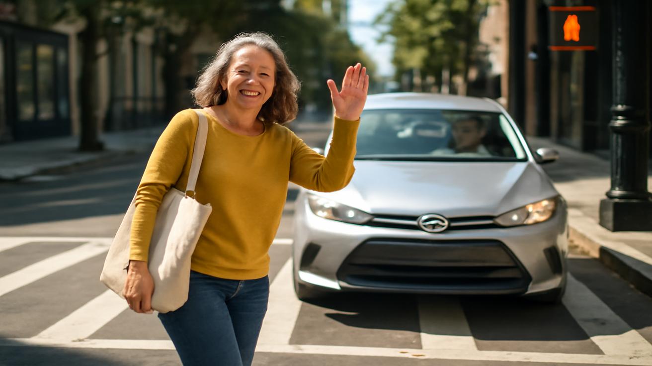 Psychologists say that waving “thank you” at cars while crossing the street is strongly associated with specific personality traits