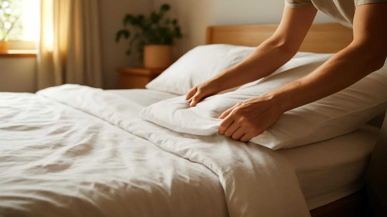 Sheets shouldn’t be changed monthly or every two weeks : the recommended rhythm changes if you shower at night