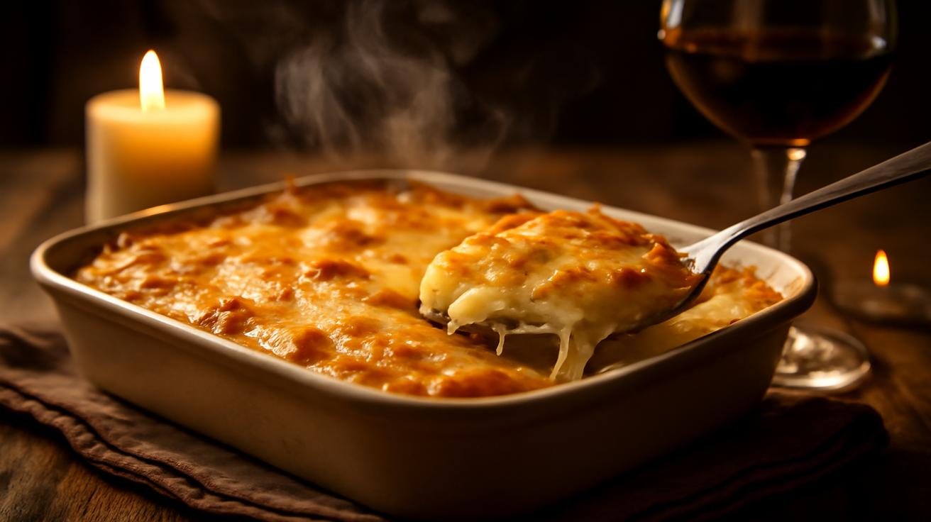 This cheesy baked potato casserole delivers pure comfort food on a plate, perfect for slow and cozy evenings