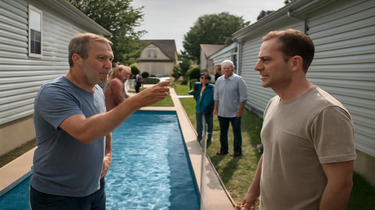 When a neighbor builds a dream pool right up to the property line and demands half the cost back from the stunned homeowner who never asked for it, the entire street splits over who really crossed the line first